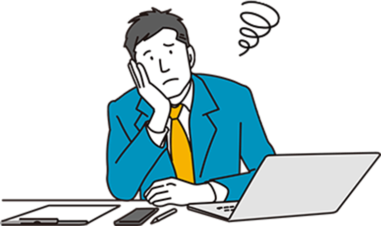 困っている会社員のイラスト