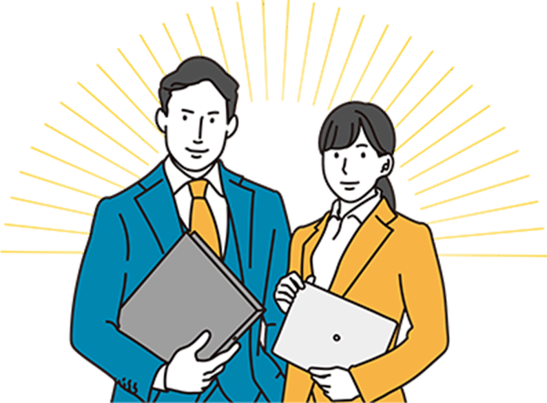 男性と女性の画像